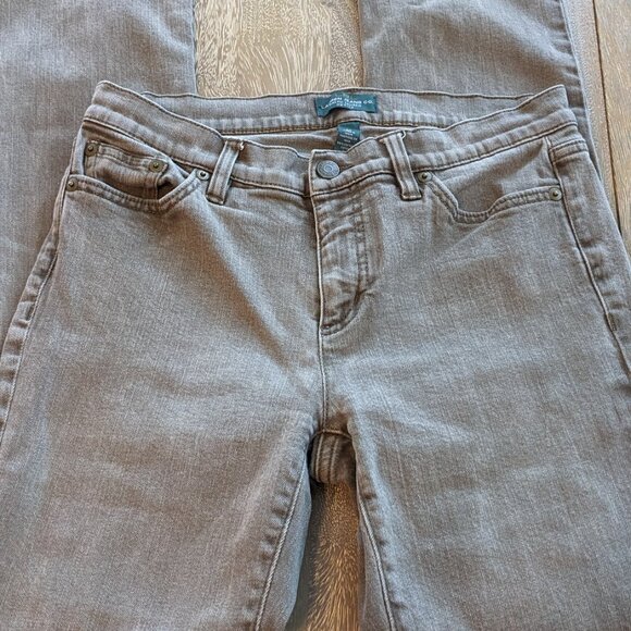 LRL Lauren Jeans Co Ralph Lauren Petite Brown Straight Leg Jeans, Size 6 Petite - Picture 4 of 12